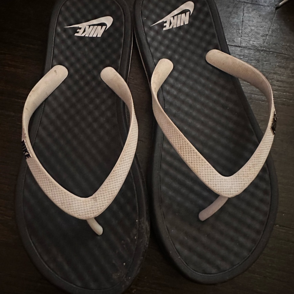 Nike Black and White Sandals